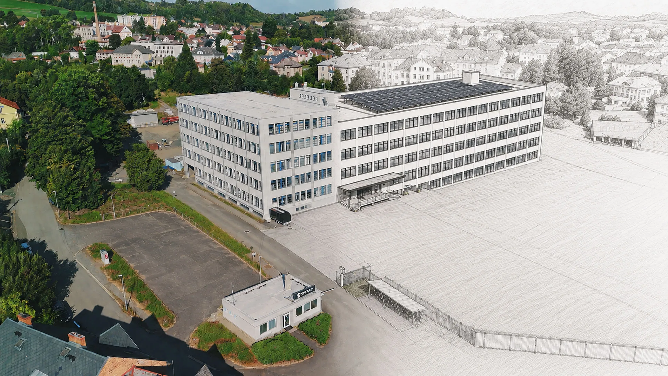Areál závodu modernizace (vizualizace)